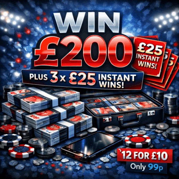 WIN £200 Tax Free Cash + 3x £25 Instant Wins Total 24 Entries PP