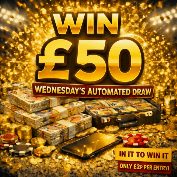 Win £50 Tax Free Cash for 2p Automated Draw